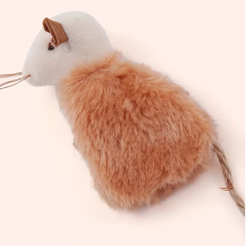 Plush Mouse-Shaped Cat Toy