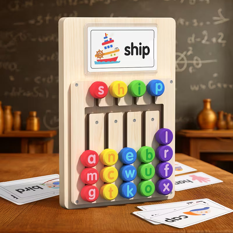 Educational Letter Matching Toy Featuring a Spelling Board with 12