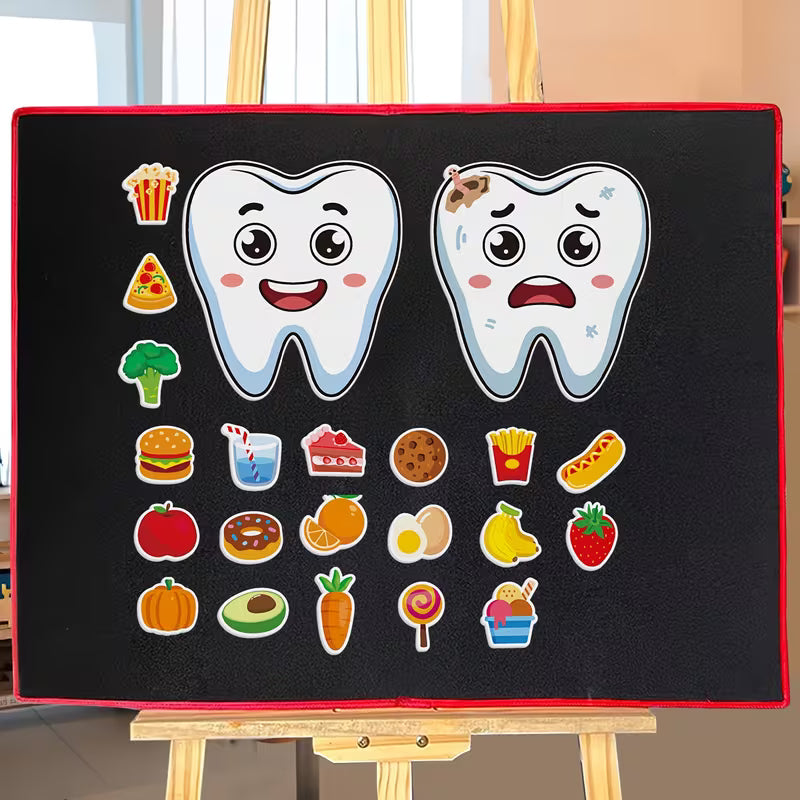 22-Piece Dental Health Cognition Felt Set for Kids