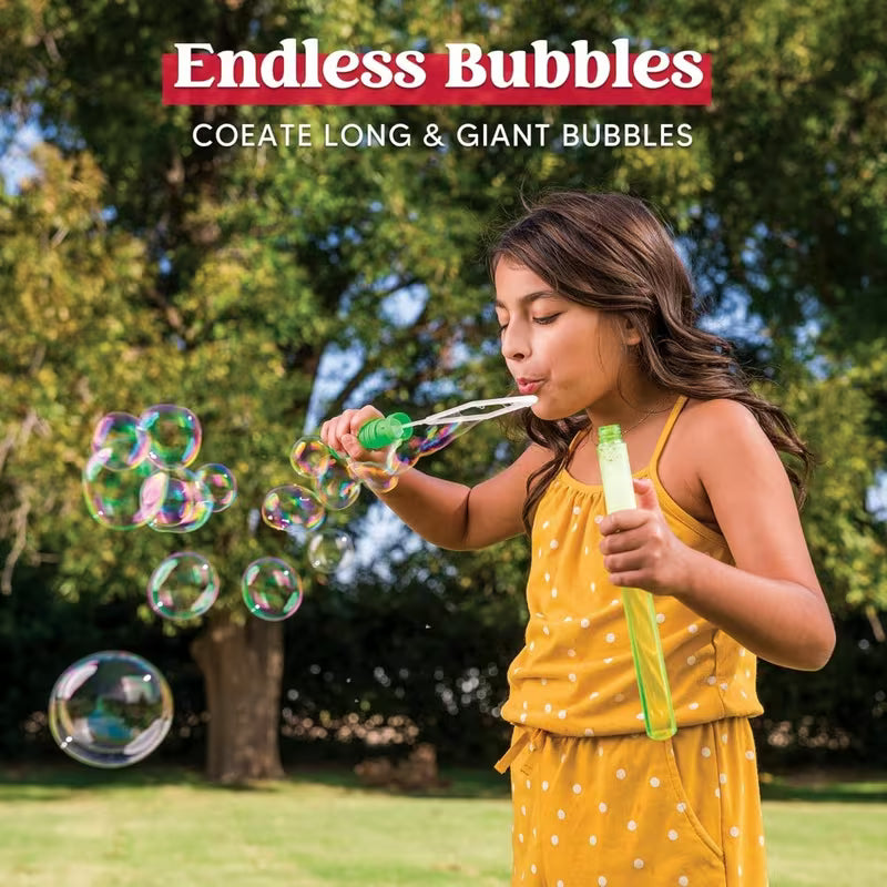 24 Pack 14.6'' Big Bubble Wands Bulk 2 Dozen for Halloween Party