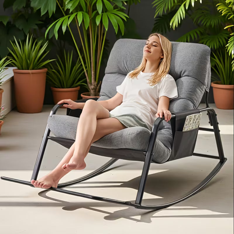 Extra Large Papasan Chair (1-Pack/2-Pack Available), Outdoor Patio Rocking Chair, Lounge Egg Chair