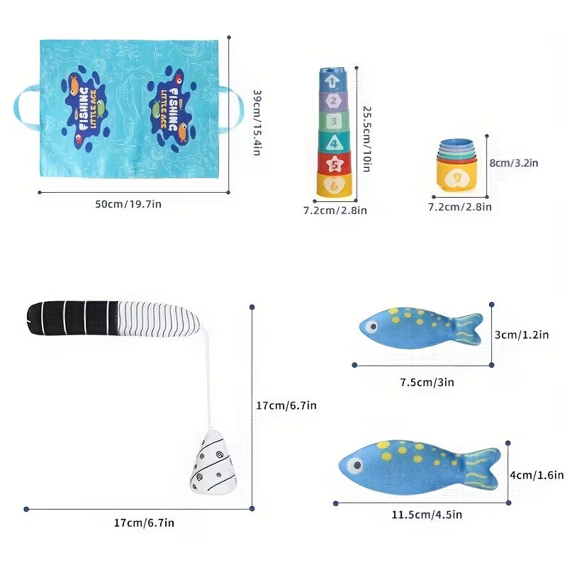 Fun Cloth Three-dimensional Fishing Toys
