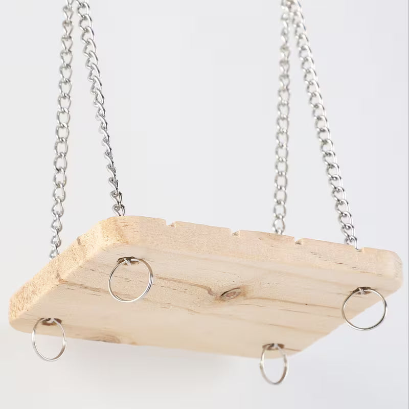 Hamster Toys, Wooden Swing, Wooden