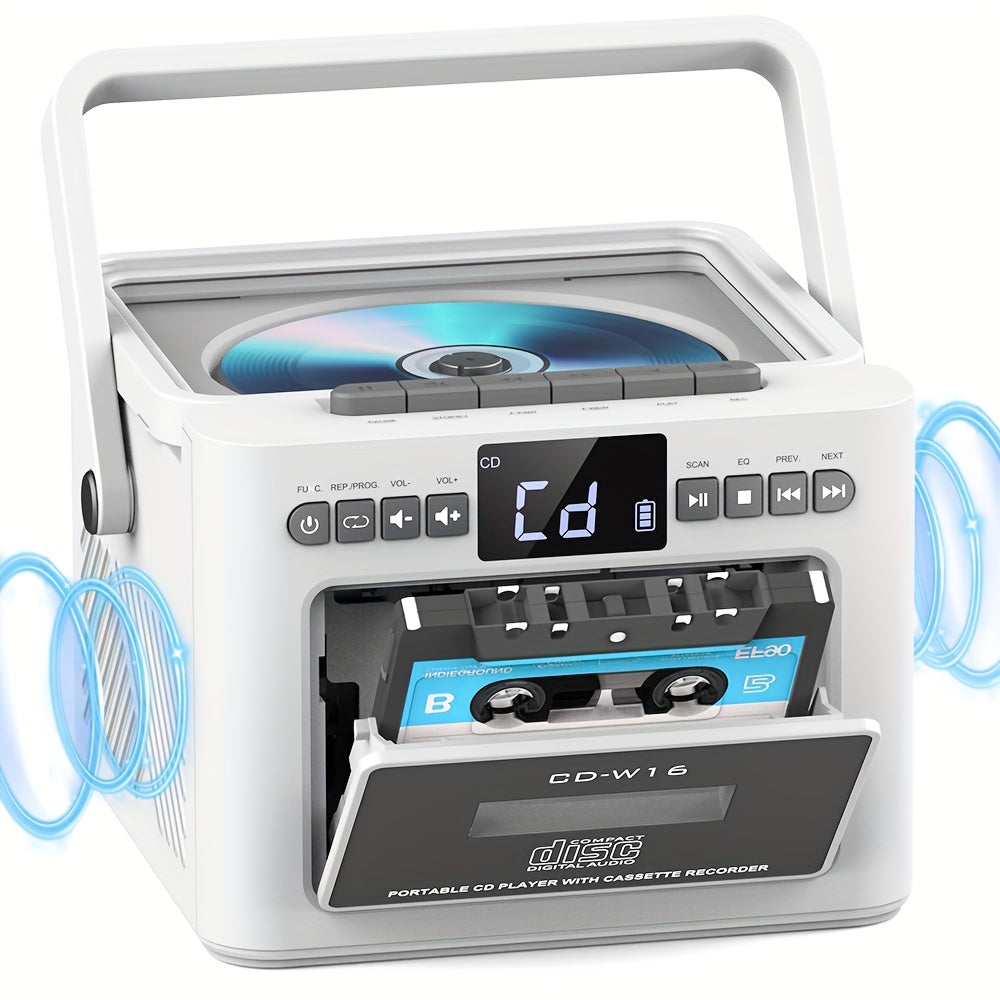 CD Player Speaker Radio Portable Boombox CD Player Tape Recorder