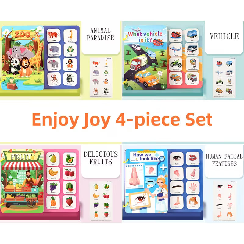 4 Packs of Preschool Busy Books Preschool Cognitive Quiet Books