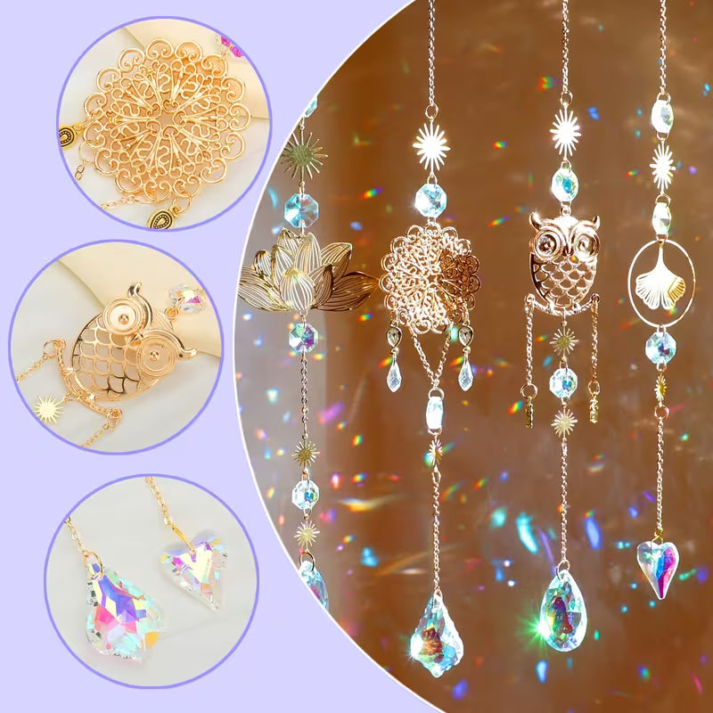 Colorful Crystal Suncatchers, Perfect Set