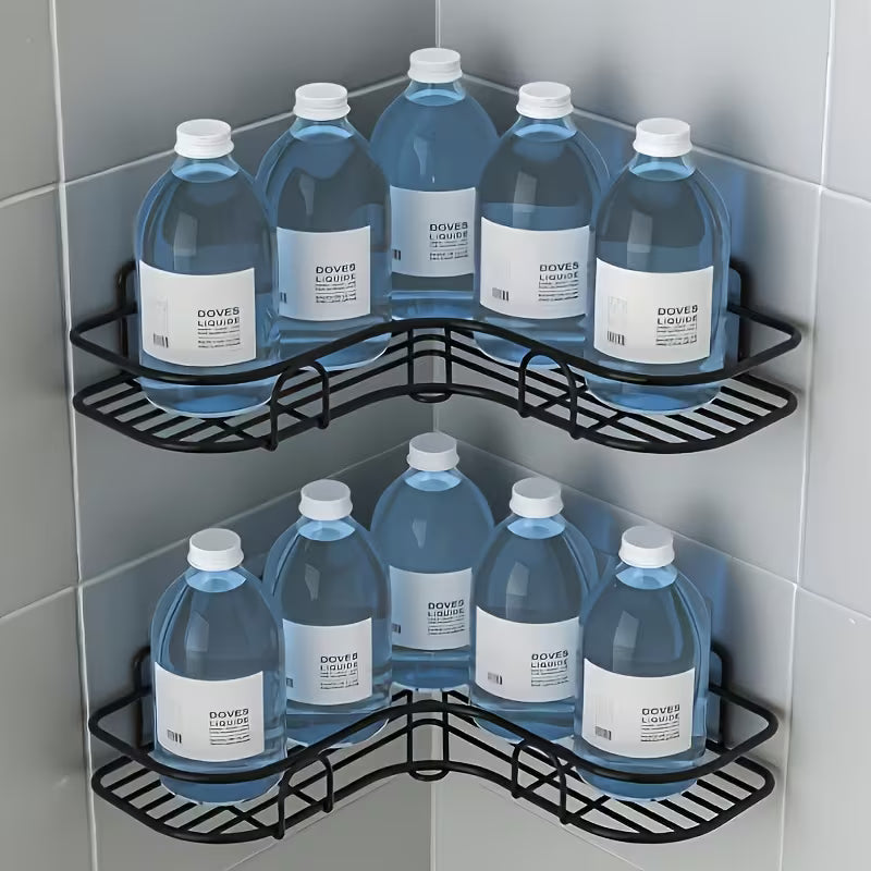 Rust-Resistant Corner Shower Rack - a Wall-Mounted Bathroom Organizer with Multiple Shelves