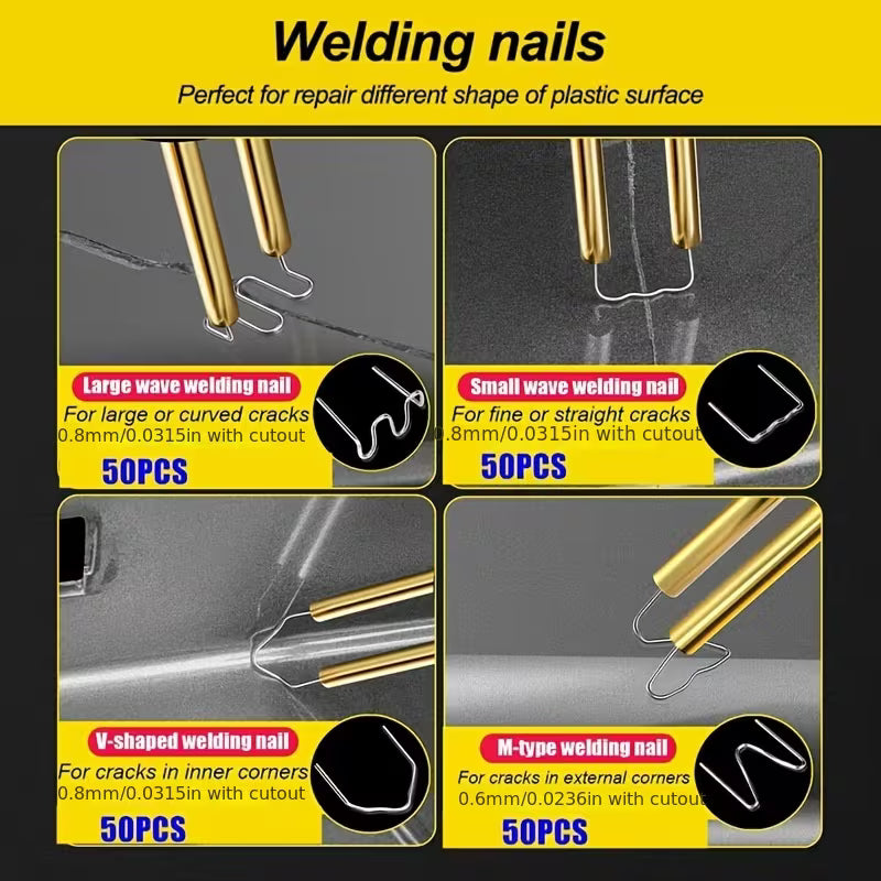 Plastic Welder, 200pcs Staples, Plastic Welding Kit, Must-Have for Diyers, Instant On/Off