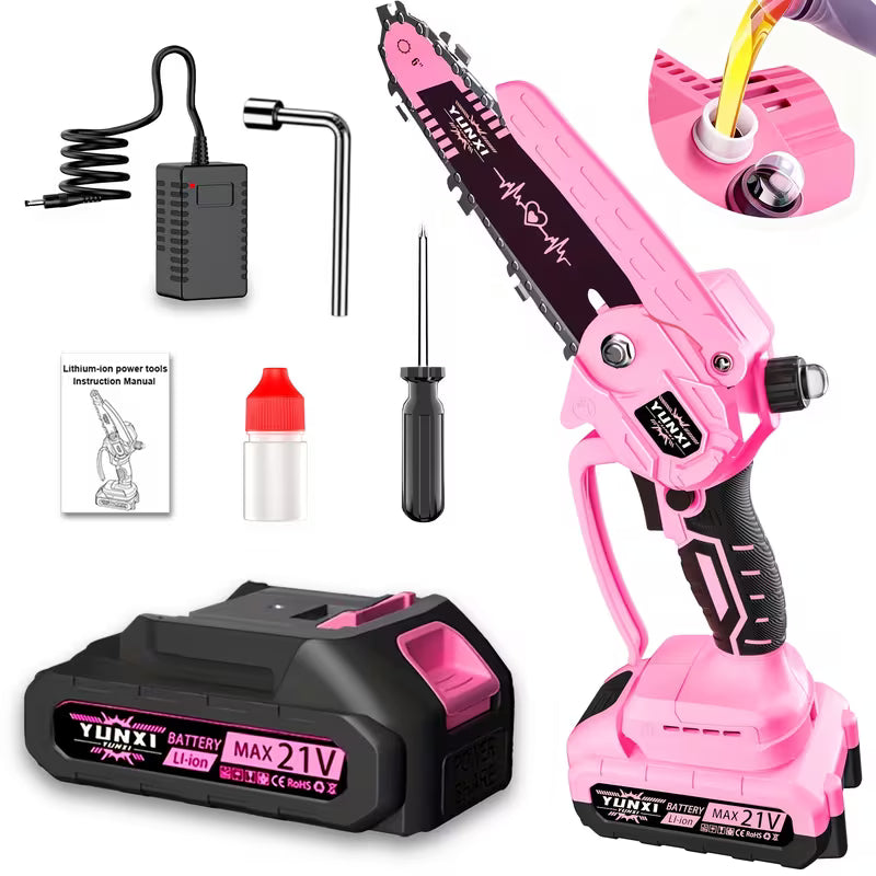 2026 Mini Chain Saw 6-Inch 21V Electric Wireless Battery Powered Handheld Chain Saw