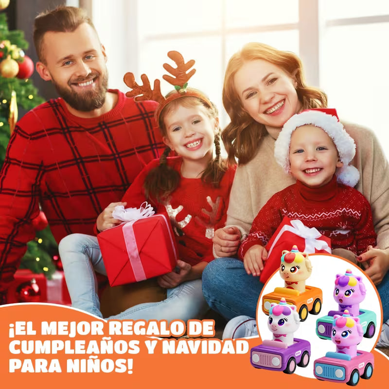 Press to Go Unicorn Car Toys for Toddler