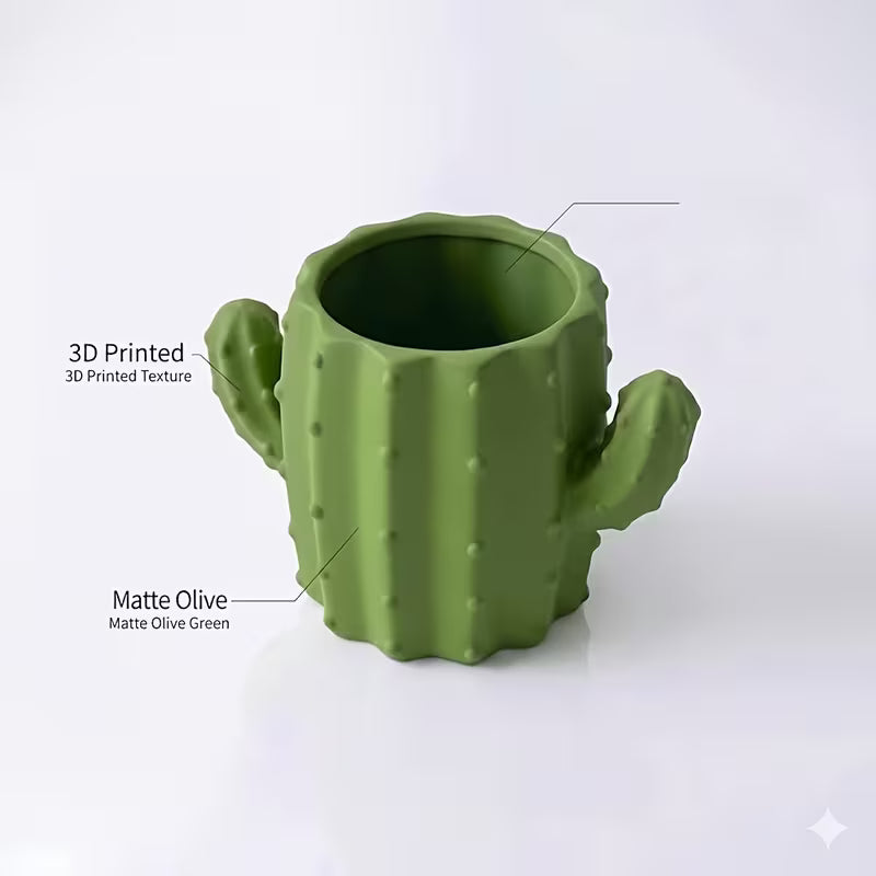 3D Printing Pen Holder, Creative Student Office Multi-Functional Fashion Cute Cactus Pen Holder