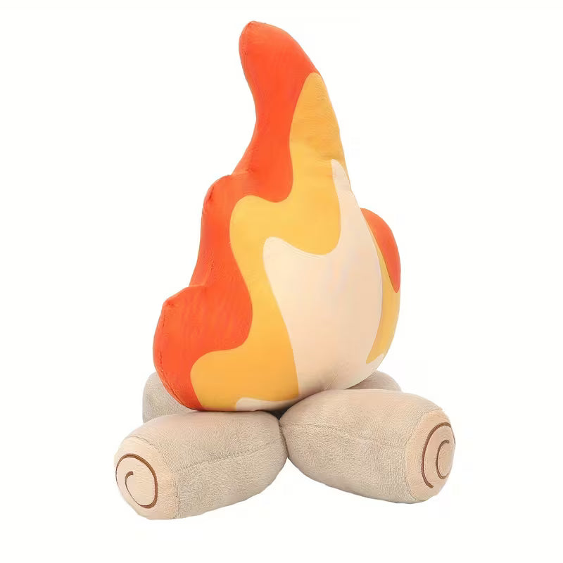 30cm/11.8inch Printed Bonfire Plush Toy Campfire Soft Fire Pile Fun Simulation Campfire Matches