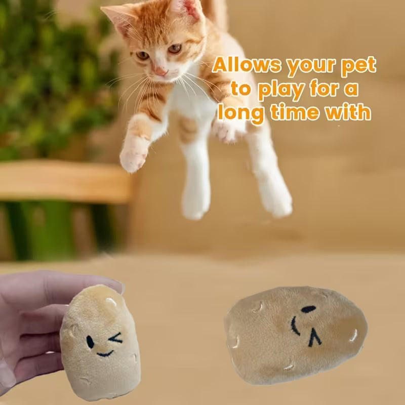 Adorable Cartoon Potato Plush Cat Toys - Soft Set