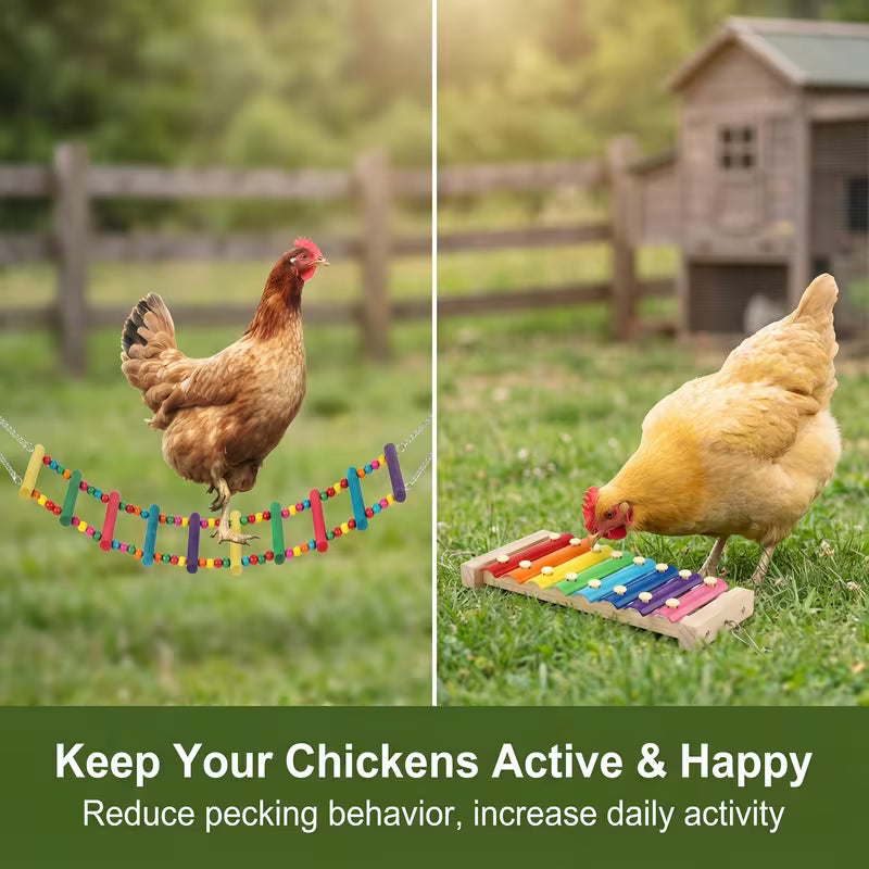 Interactive Chicken Coop Playset - Chicken Xylophone, Chicken