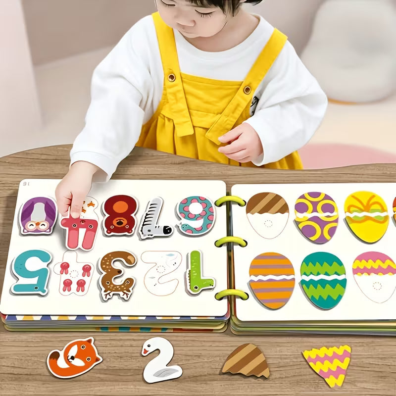 Reusable Quiet Busy Book with Interactive Educational Stickers Paper
