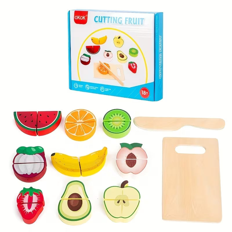 Colorful Wooden Play Food Set