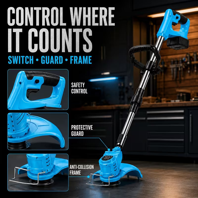 5200mAh 21V Cordless Grass Trimmer & Lawn Edger