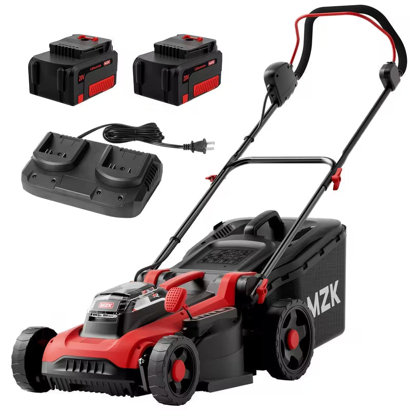 MZK 40V 16-Inch Electric Lawn Mower, 2-In-1 Brushless Cordless Lawn Mower