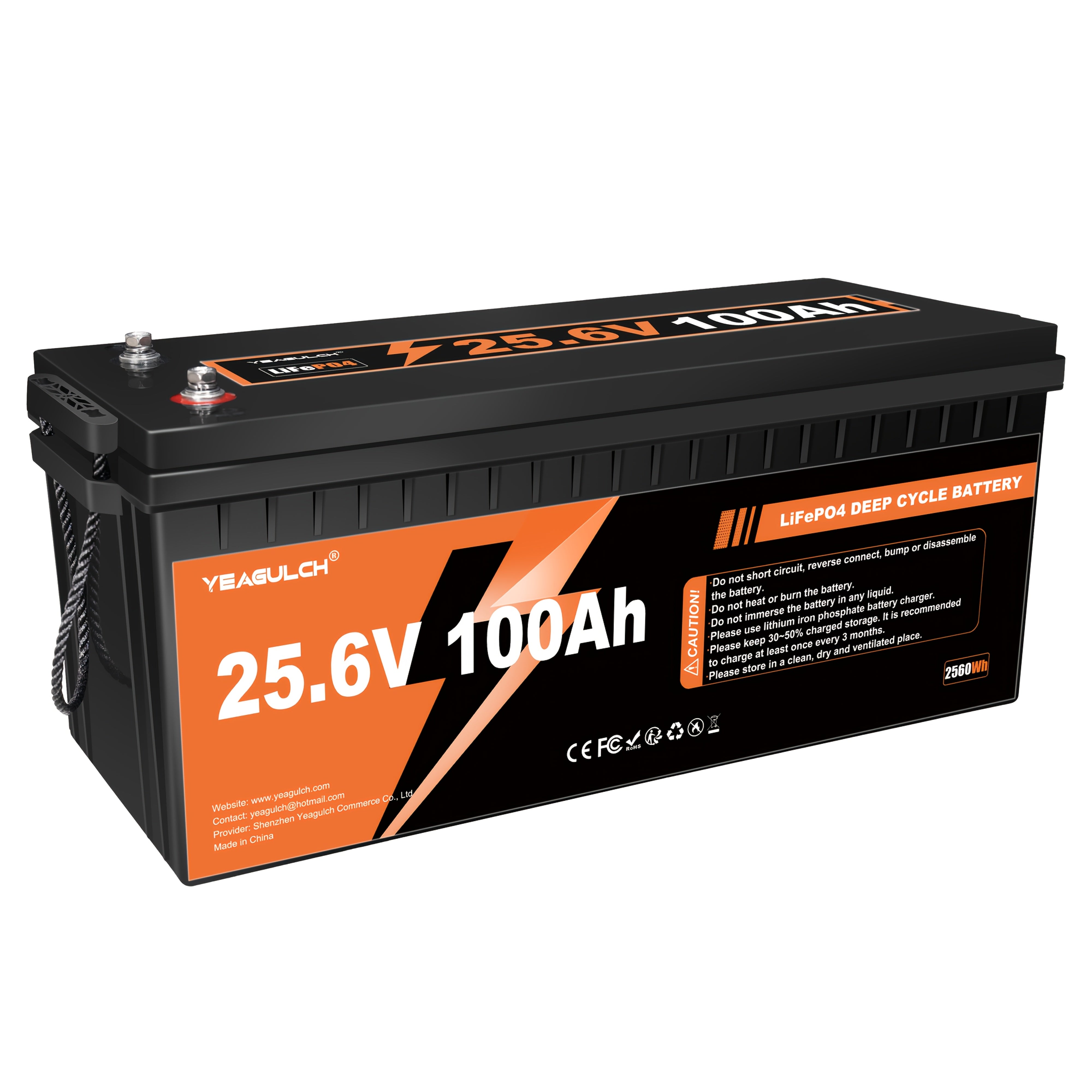 24V 100AH Lifepo4 Battery, 10, 000+ Deep Cycle Rechargeable Lithium