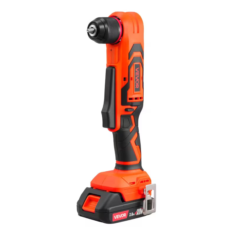 VEVOR Right Angle Drill 3/8-inch Chuck 90 Degree Cordless Right Angle