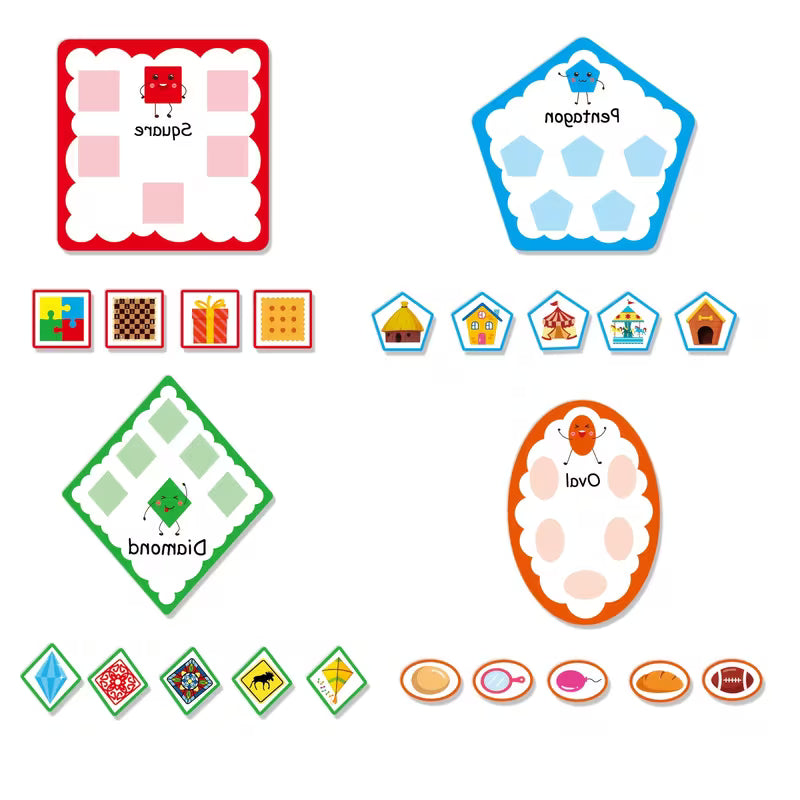 HOOJOJO Back to School Shape Sorting Felt Activity Set