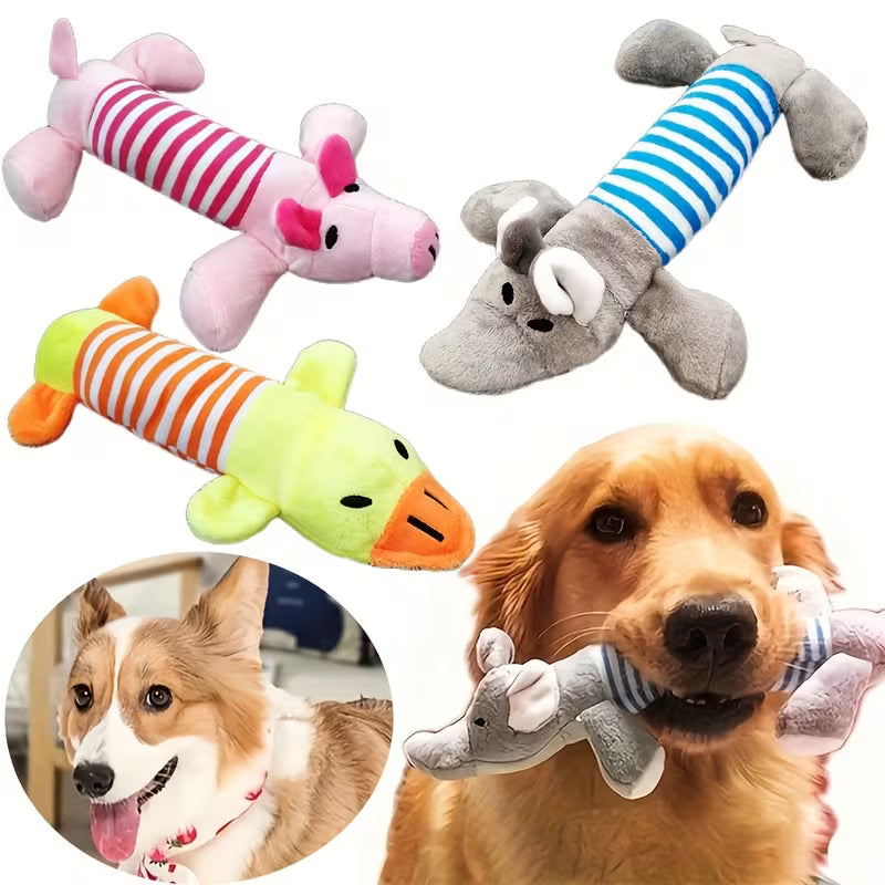3pcs Pet Supplies Funny Dog Toys Pet Plush Toys Dog Set