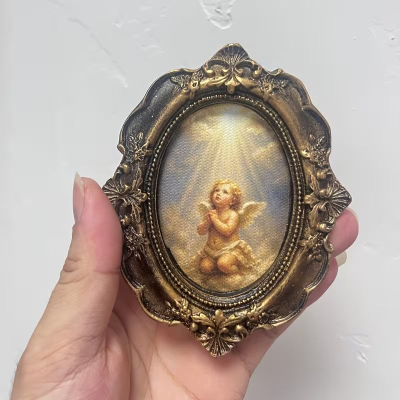 Wall Decor 1pc Vintage French-Style Angel Praying Decorative Painting Wall Art