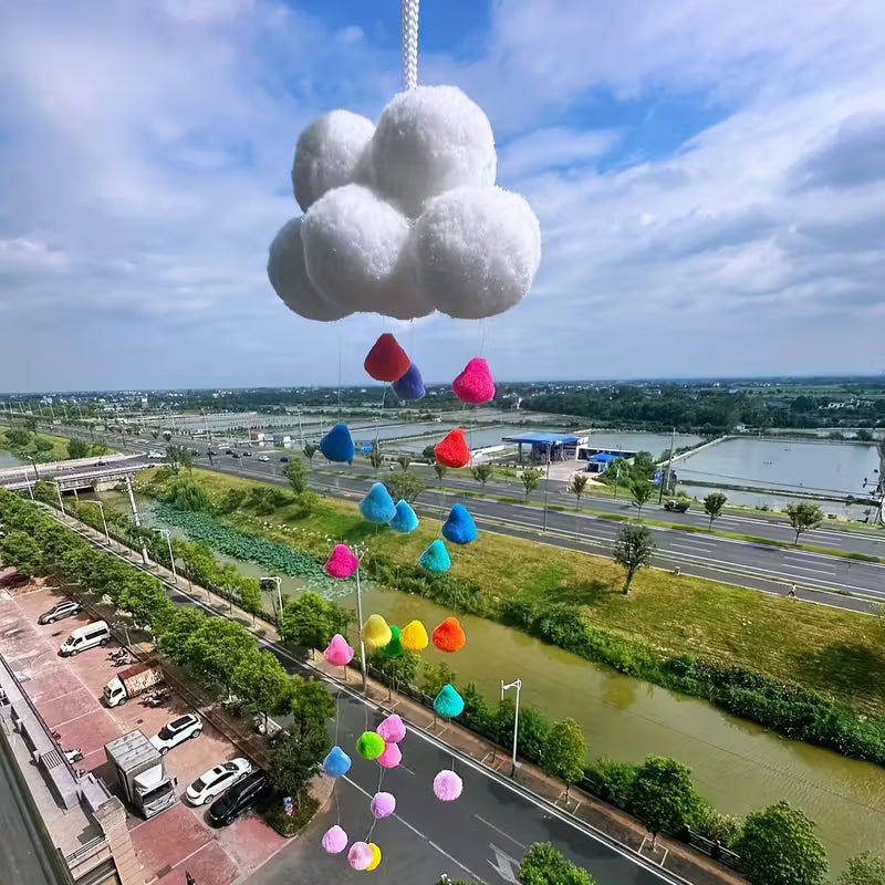 New Clouds Raindrops Hairball Wind Chimes Handmade Wind