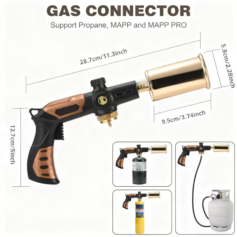 High Power Propane Torch, Adjustable Flamethrower