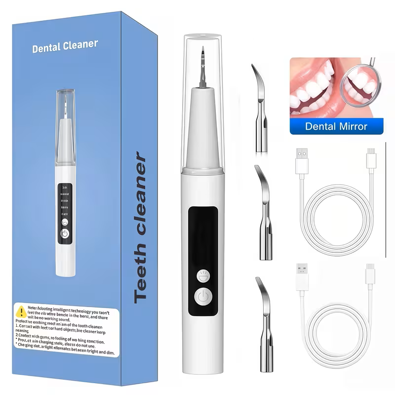 1 Set Of High-quality Dental Plaque Cleaner with Healthy Gums 4 Replaceable Brush Heads