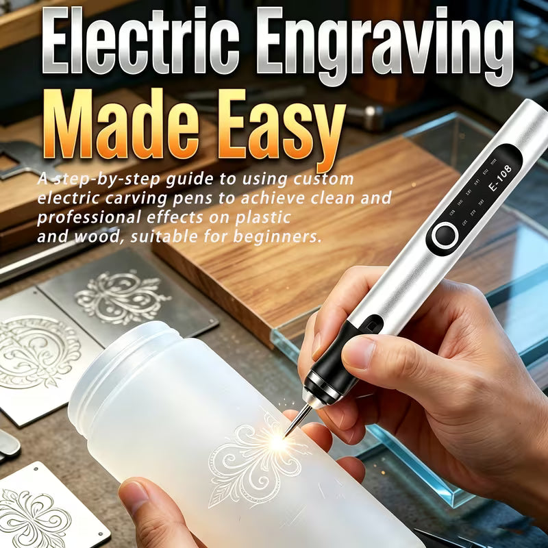 An Electric Rotary Engraving Pen, Cordless Rotation, USB-C Charging, Long-lasting Battery