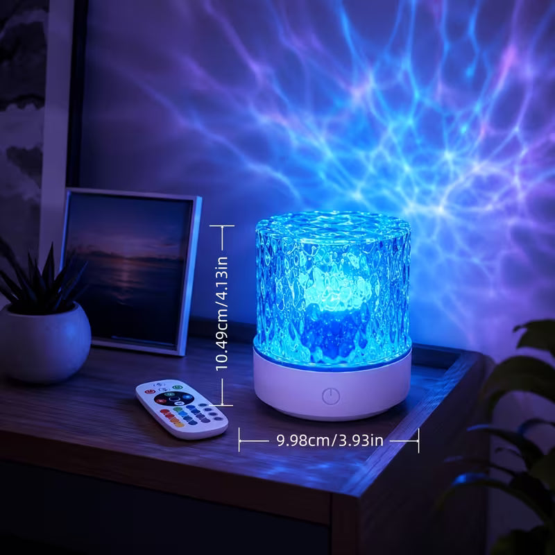 2026 Upgraded USB-Powered Aurora Water Ripple Projection Smart Light, Rotating Multicolor