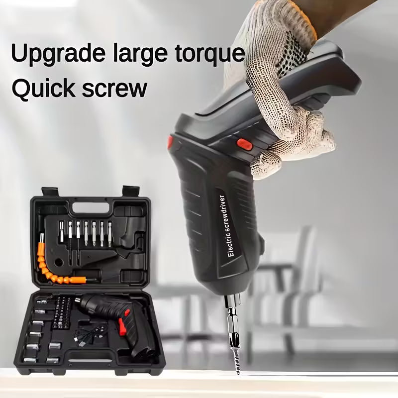 Cordless Electric Screwdriver, Screw Gun, Mini Portable Screwdriver Set for Electric Drill Sets