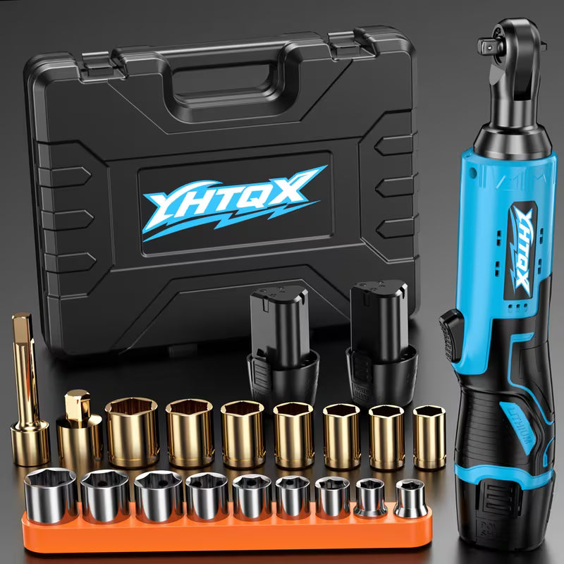 400RPM Electric Ratchet Wrench Set, Cordless Ratchet Wrench