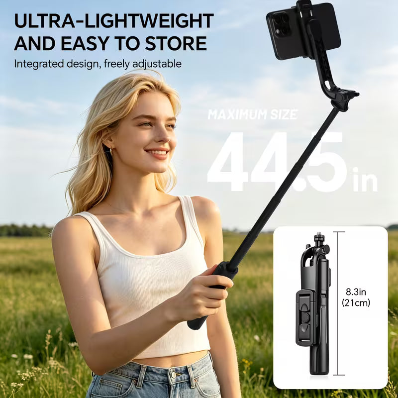 40 Inch Smartphone Selfie Stick Tripod, Expandable Selfie Stick Integrated Smartphone Tripod