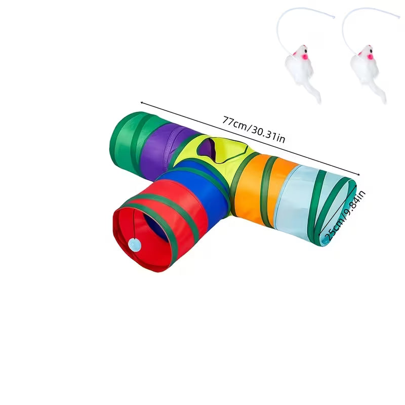 Cat Tunnel Toy, Foldable Cat Tunnel, Cat Burrowing