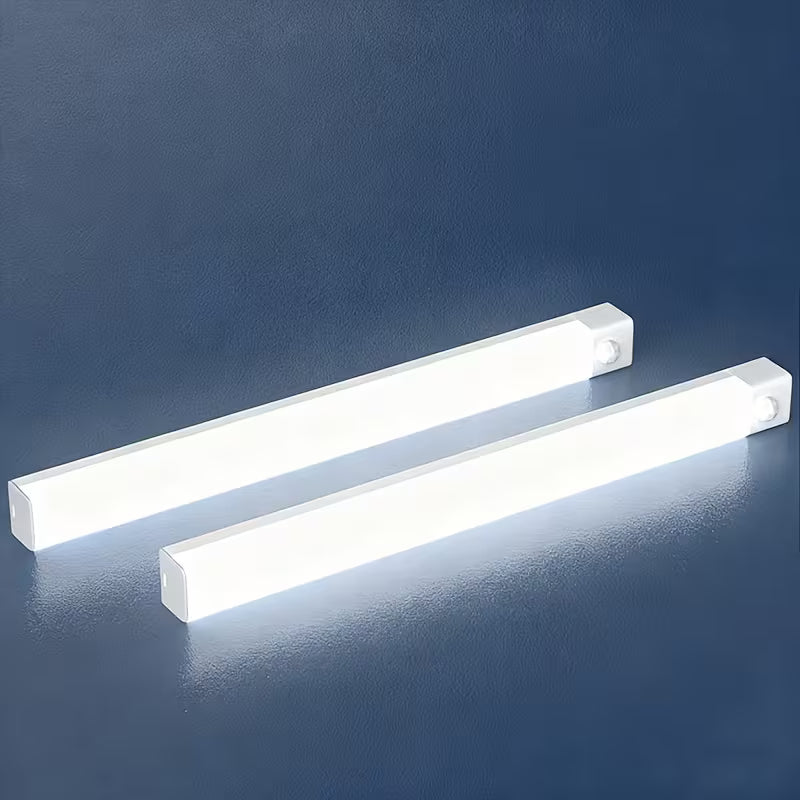 LED Motion Sensor Light - Dimmable Cabinet Light with USB Charging, 2 Color Options, Night