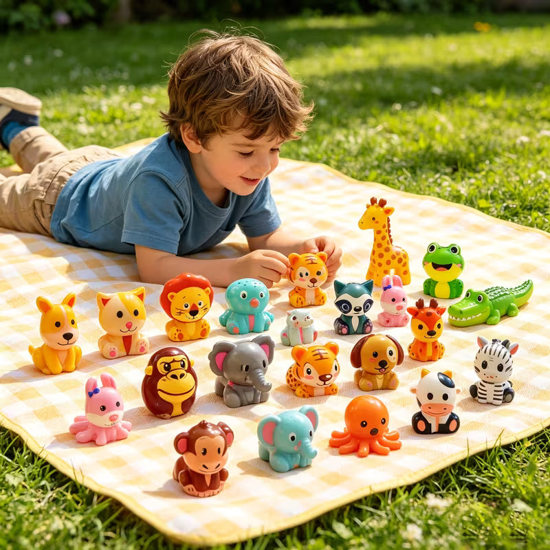 18-Piece Jungle Animal Slow-rise Squishy Decompression Doll Set