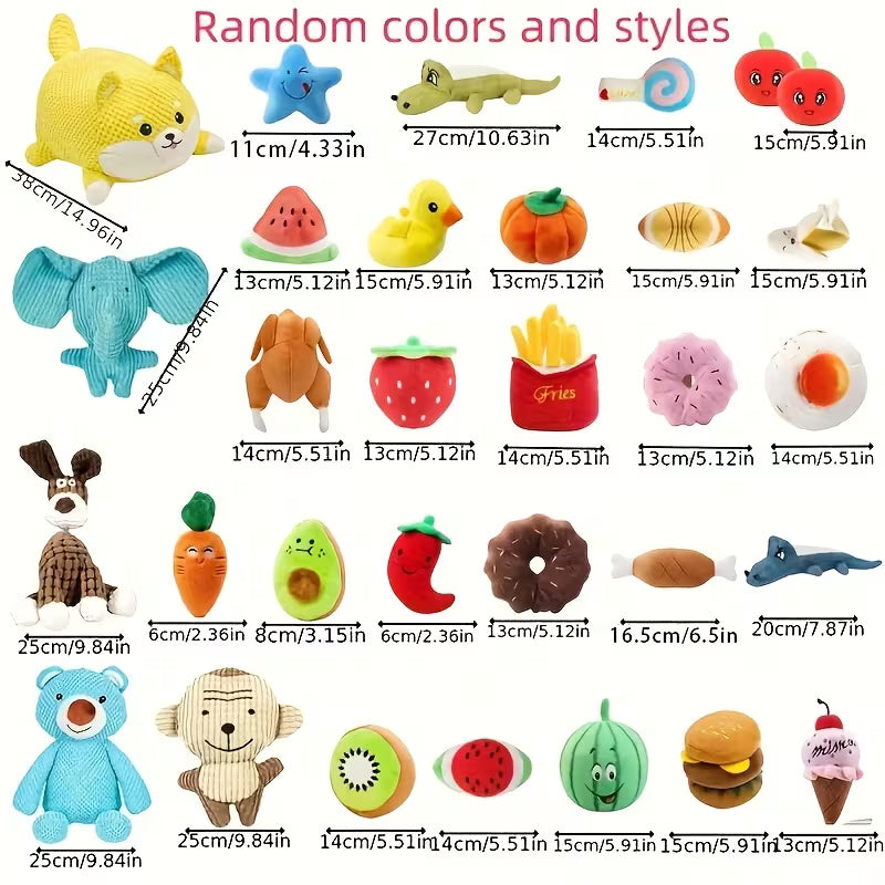 15-Piece Dog Plush Toys