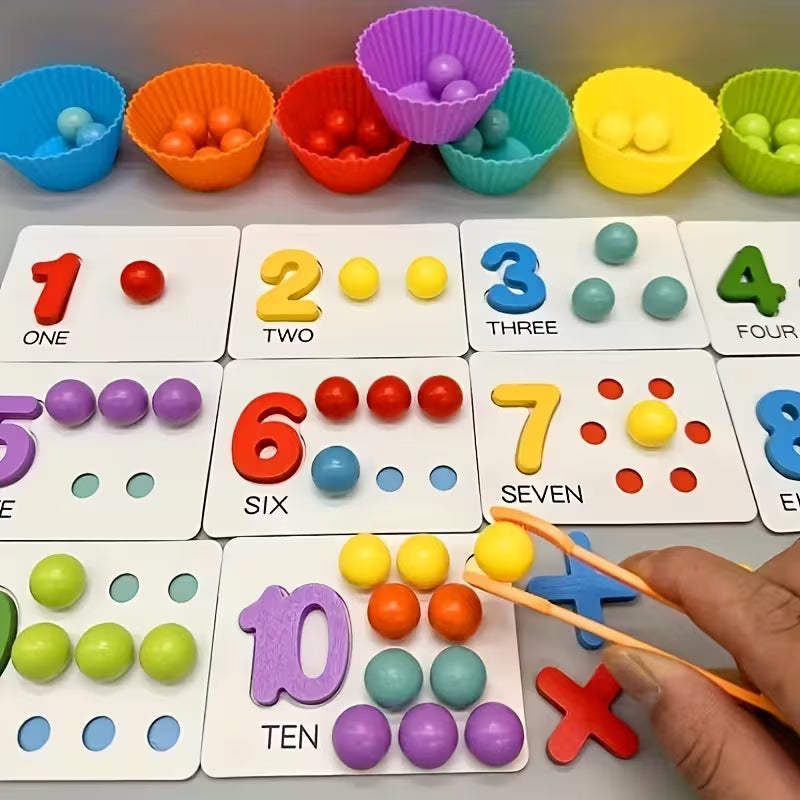 Wooden Number Counting Games Set