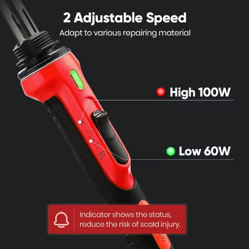 Upgraded 2-In-1 Plastic Welding Kit 100W Plastic Welding Repair Kit 3-Speed Temperature Control