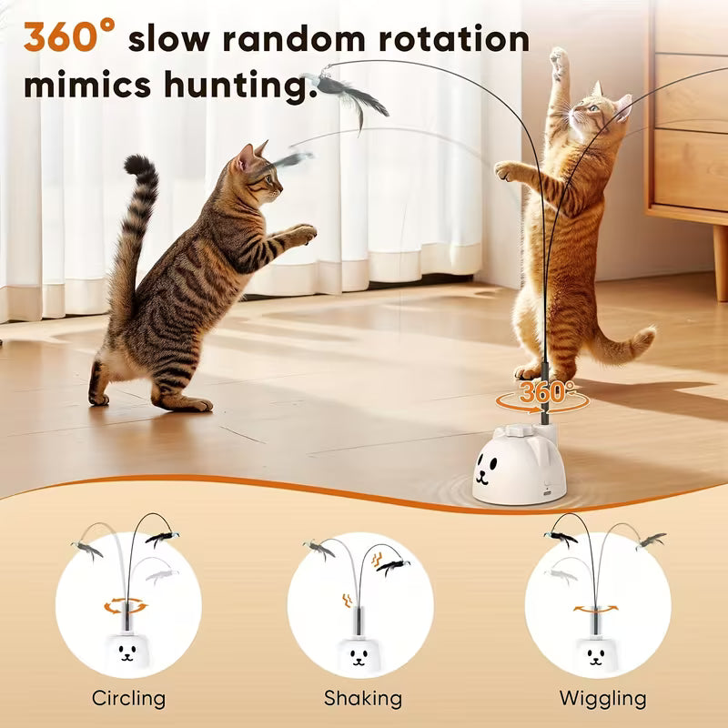 Automatic Electric Flying Bird Feather Toy