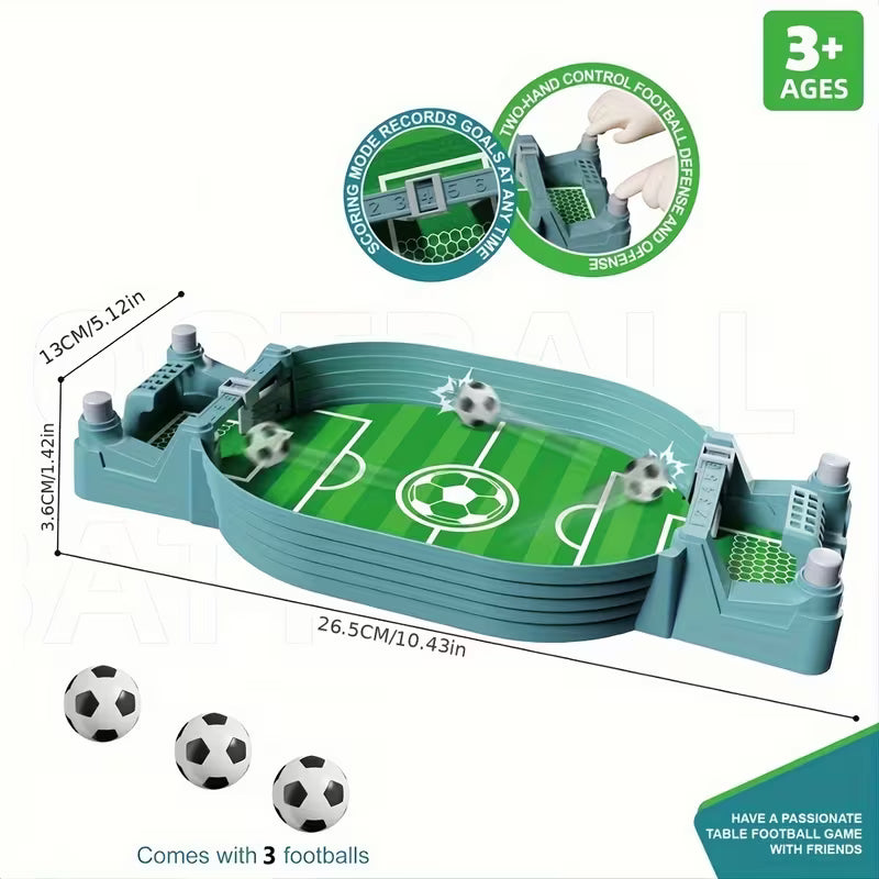 3-Ball Table Soccer Game, Fun Interactive Stress-Relief