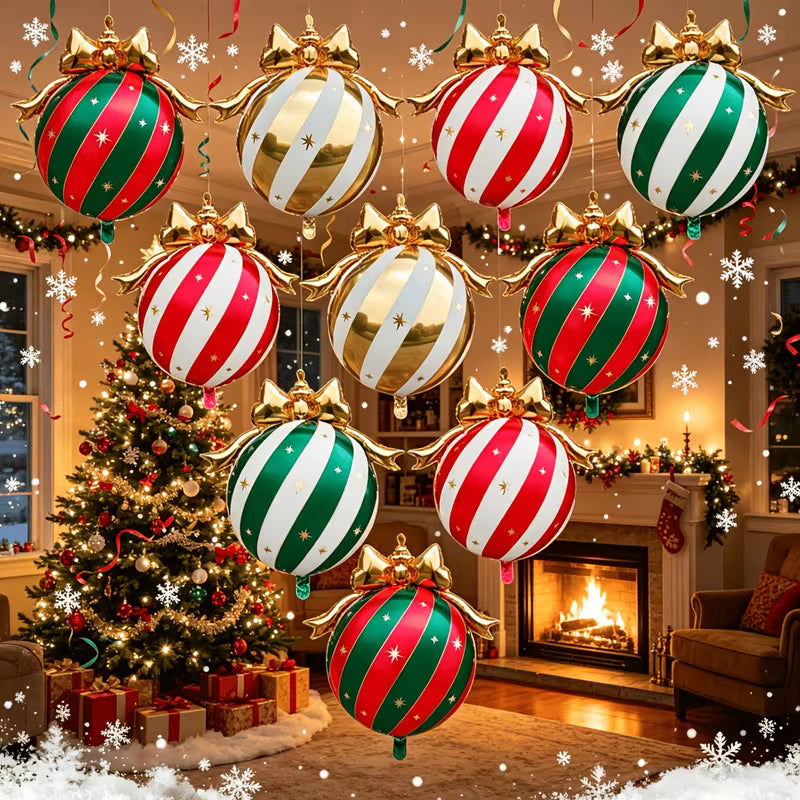 4/8pcs Set of Two-Tone Christmas Bow Ornaments, Available in Various Colors to Create