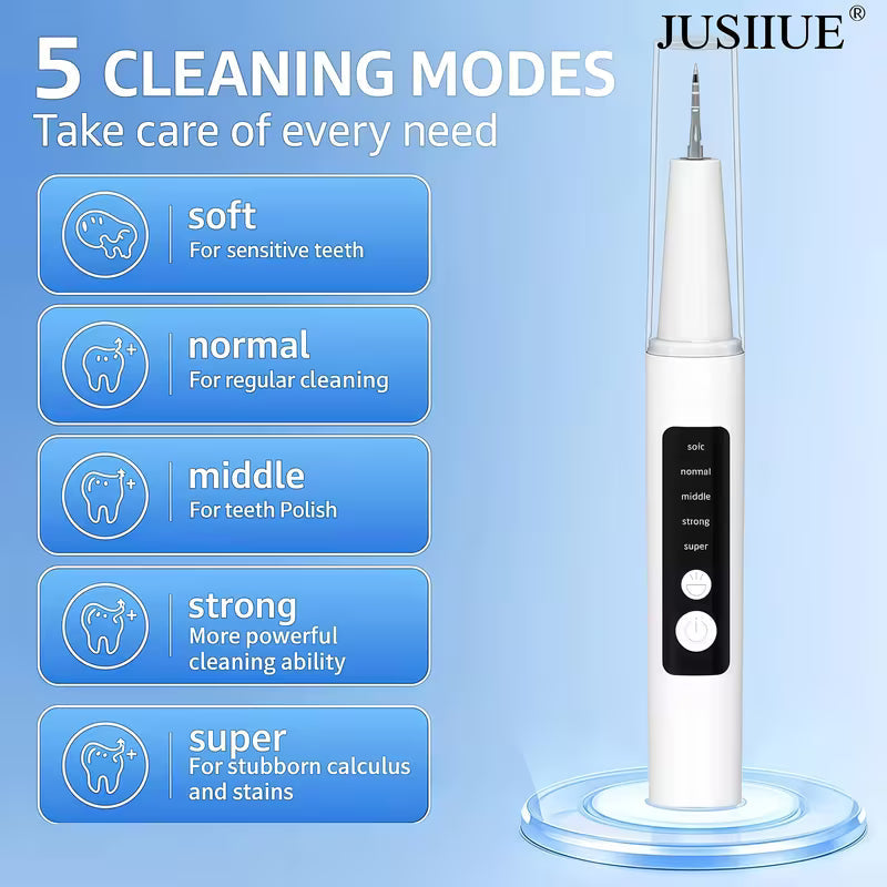 1 Set Of High-quality Dental Plaque Cleaner with Healthy Gums 4 Replaceable Brush Heads
