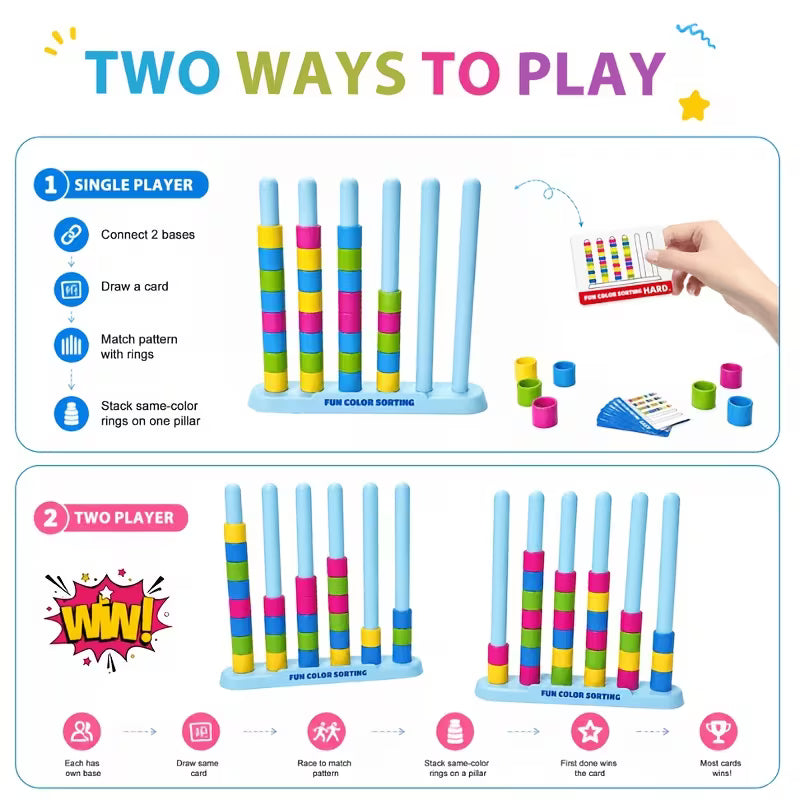 Single-color Stacking Challenge Fast-paced Color Matching Puzzle Game