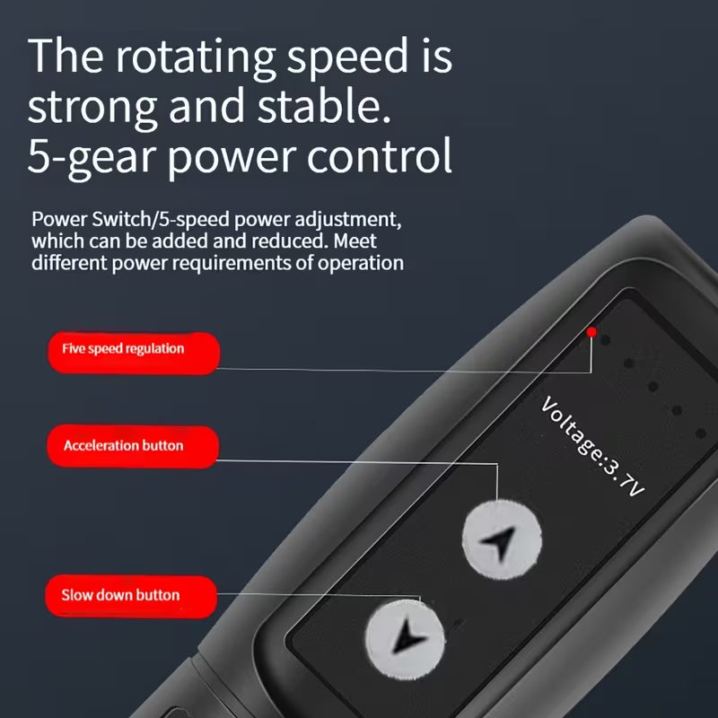 3.7V 8000-16000RPM 5-Speed Cordless Micro Rotary Tool USB