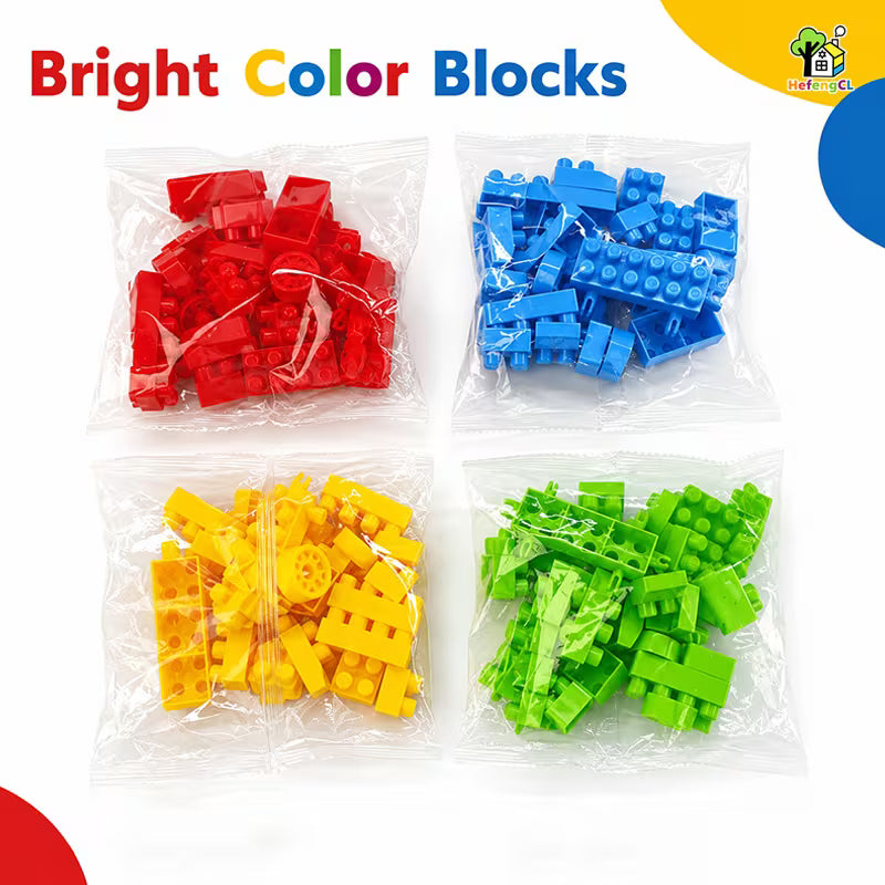 104/208-Piece Building Block Set Toys Plastic