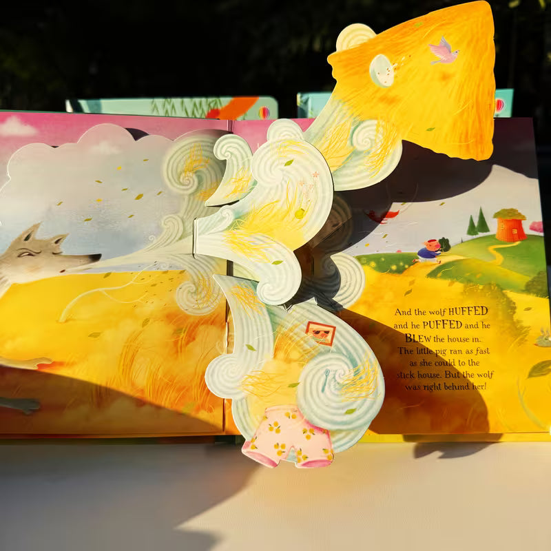 Interactive Pop-up Book For: the Three Little Pigs Series with 3 Pops-up