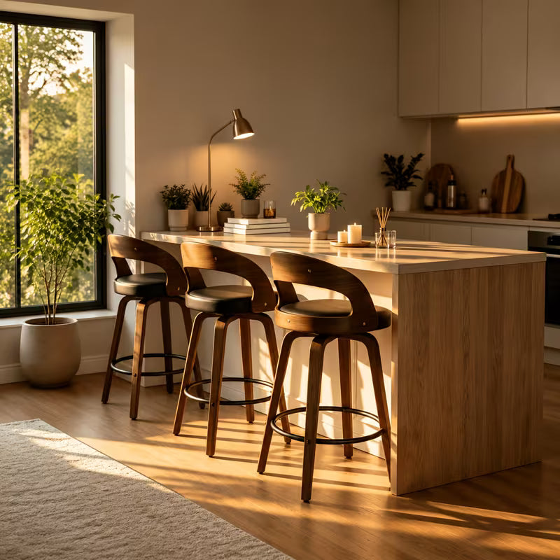 Modern 26" Counter Height Bar Stools Set Of 2